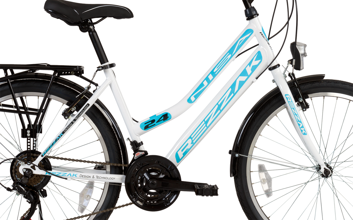 24 zoll Kinderfahrrad Mädchenfahrrad 24"Damen Cityfahrrad city bike Weiss türkis Neu