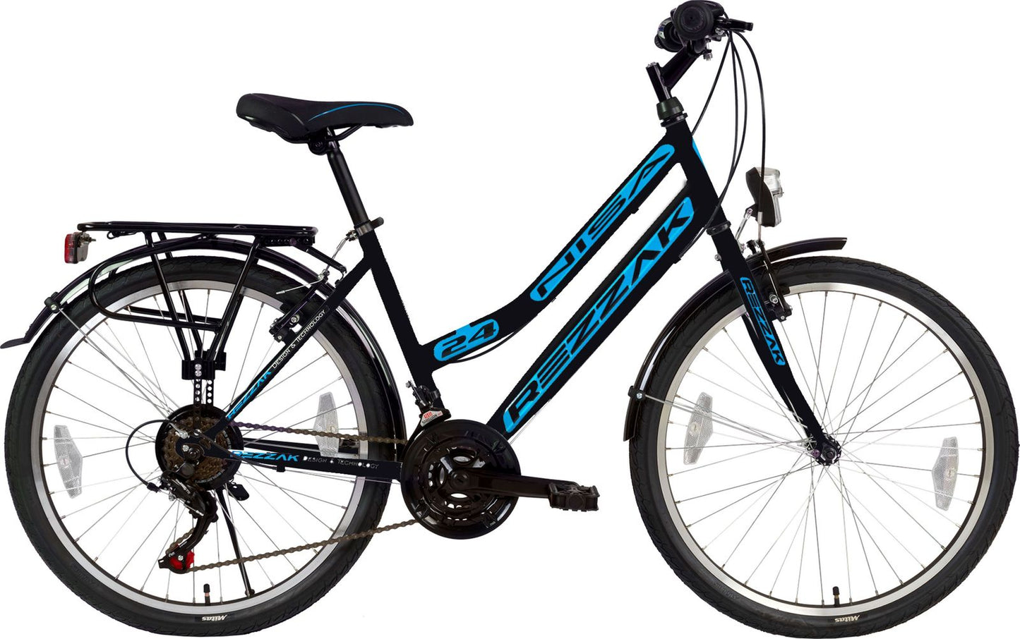 24 Zoll Kinderfahrrad Mädchenfahrrad Cityfahrrad 21 Gang Strassenzugelassen Schwarz Türkis
