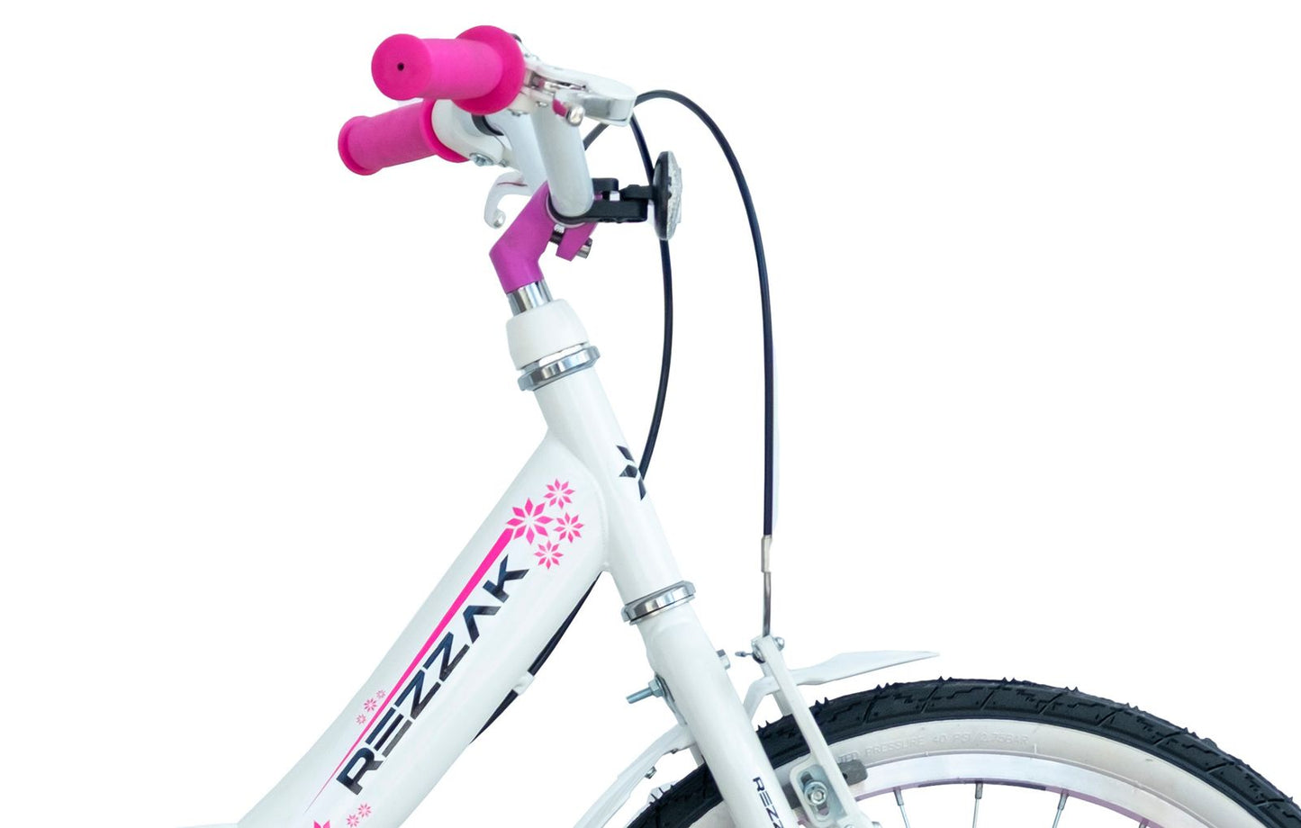 20 Zoll Kinderfahrrad Mädchenfahrrad mit Rücktrittbremse Weiss-Pink Neu -081