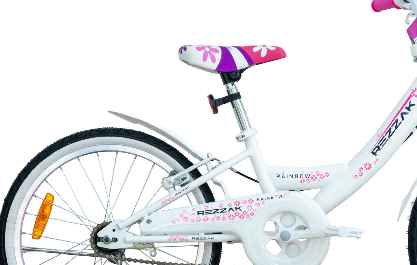 20 Zoll Kinderfahrrad Mädchenfahrrad mit Rücktrittbremse Weiss-Pink Neu -081