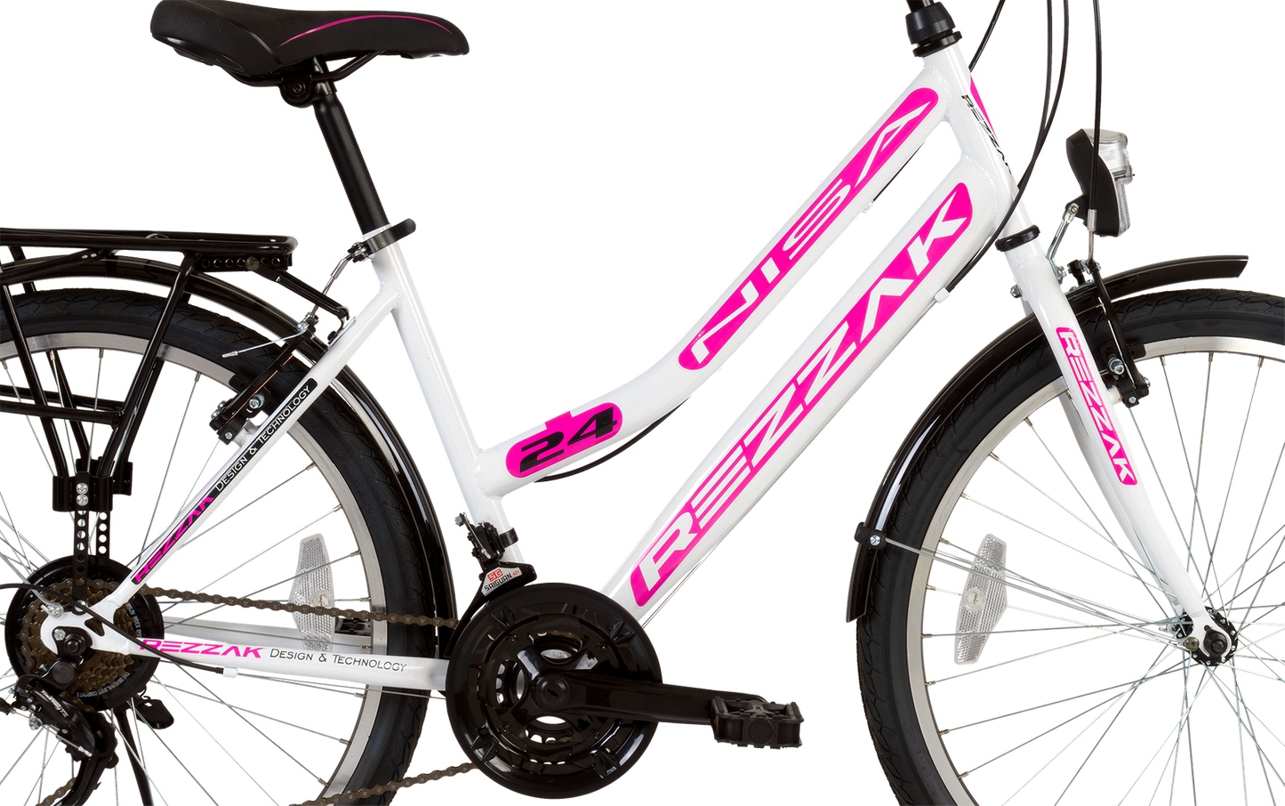 24 zoll Kinderfahrrad Mädchenfahrrad Damen rad 21 Gang shimano Weiss Pink neu