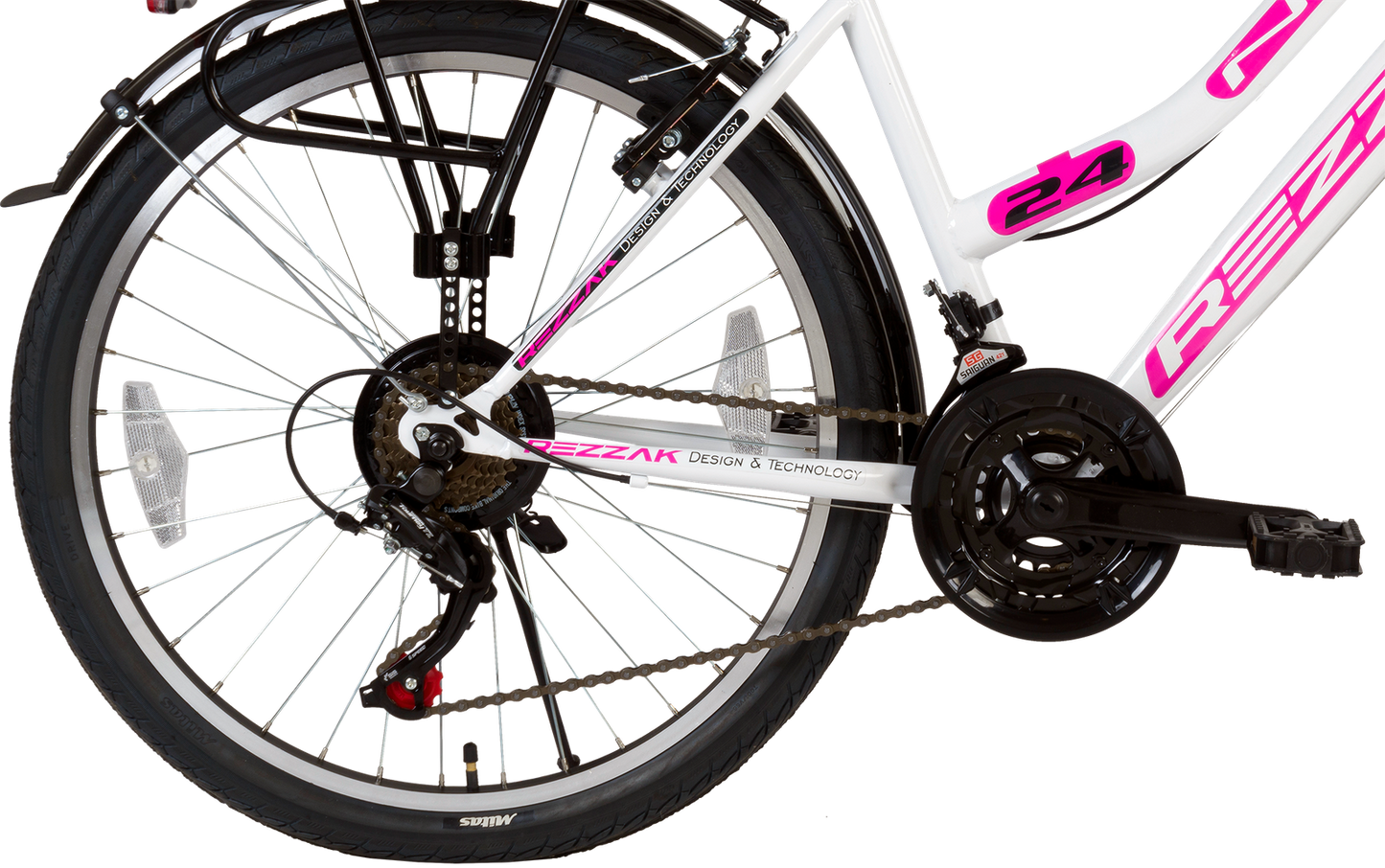24 zoll Kinderfahrrad Mädchenfahrrad Damen rad 21 Gang shimano Weiss Pink neu