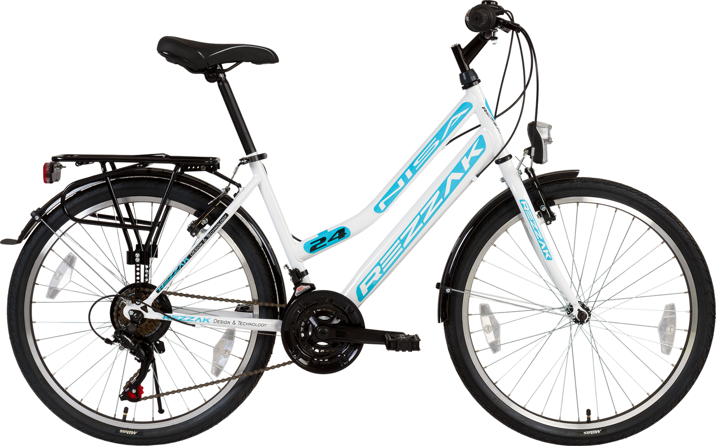 24 zoll Kinderfahrrad Mädchenfahrrad 24"Damen Cityfahrrad city bike Weiss türkis Neu