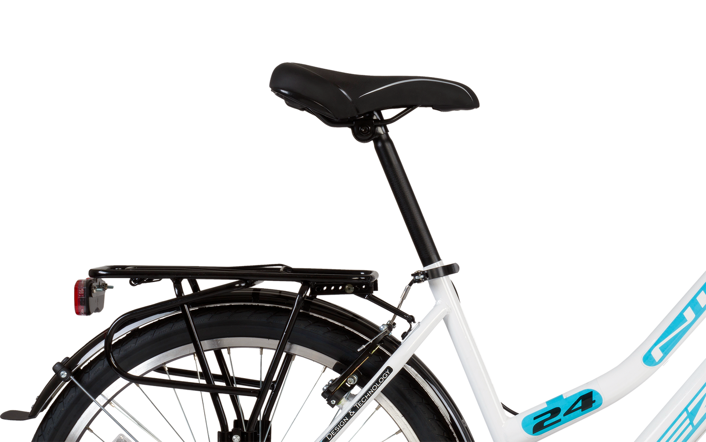 24 zoll Kinderfahrrad Mädchenfahrrad 24"Damen Cityfahrrad city bike Weiss türkis Neu