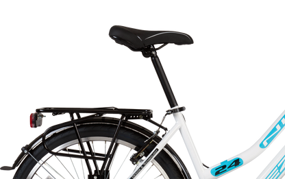 24 zoll Kinderfahrrad Mädchenfahrrad 24"Damen Cityfahrrad city bike Weiss türkis Neu