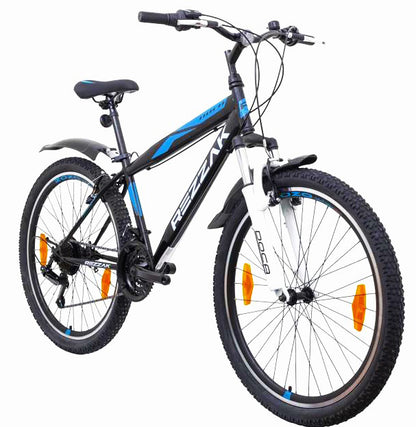 26 Zoll MTB Fahrrad Mountainbike Jugendfahrrad Shimano Federung Schutzblech Blau
