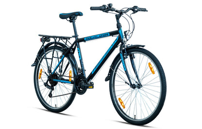 26"Zoll Fahrrad Herrenfahrrad Jungen Fahrrad  City Bike 21 Gang Shimano Schwarz Blau -46