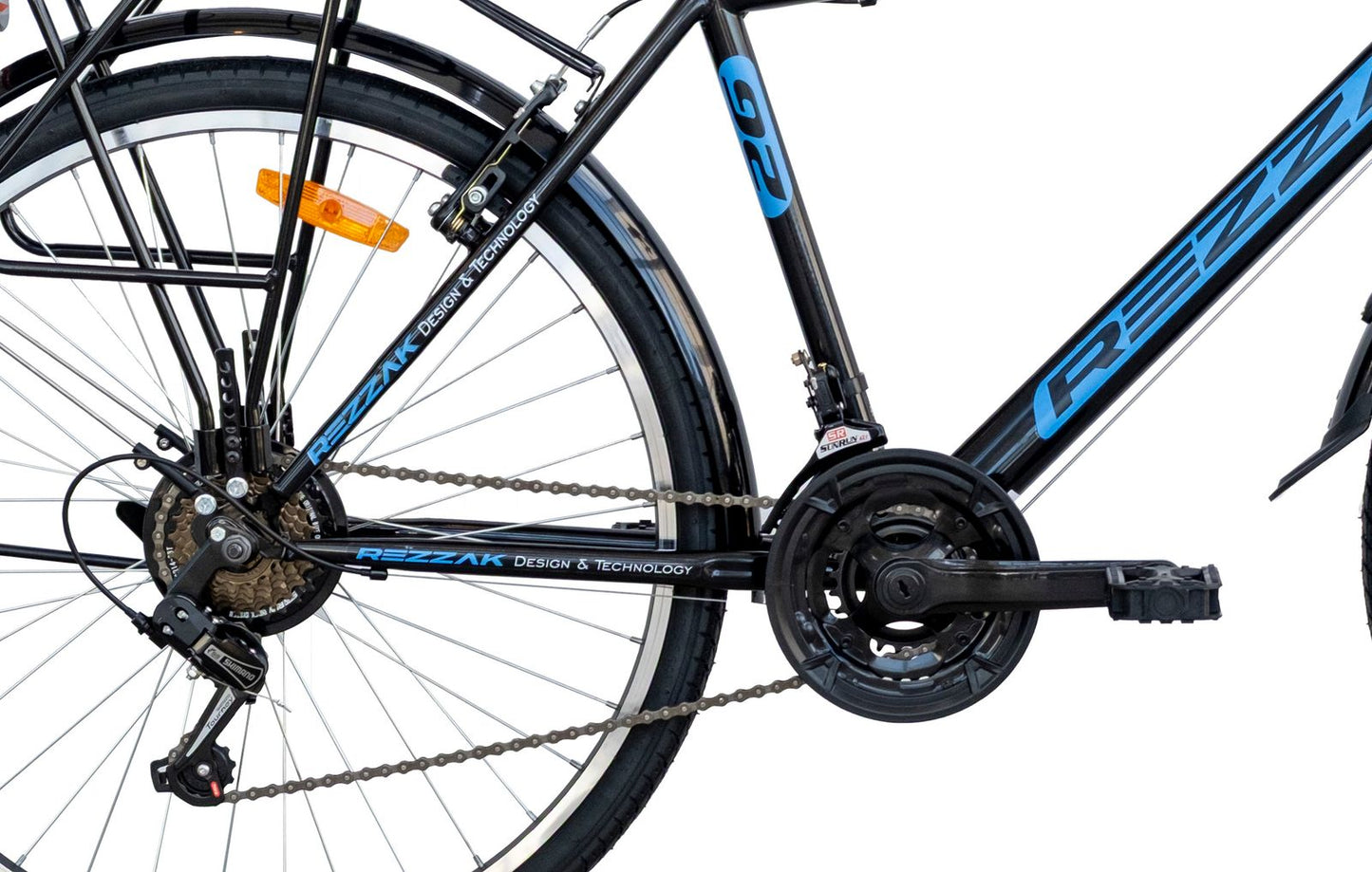 26"Zoll Fahrrad Herrenfahrrad Jungen Fahrrad  City Bike 21 Gang Shimano Schwarz Blau -46