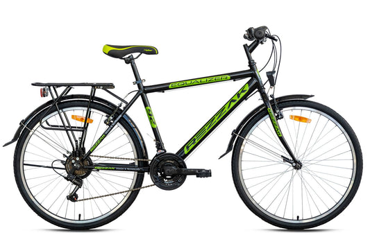 26" Zoll Fahrrad Herren Fahrrad Jungen Rad Kinderfahrrad Schwarz grün -048 Neu