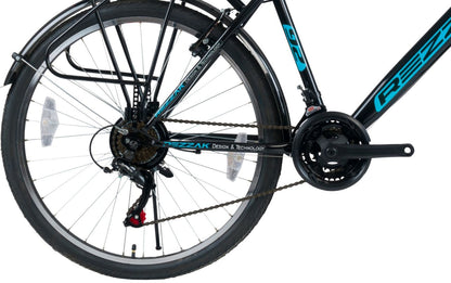 24 Zoll Kinderfahrrad Jungenfahrrad City Rad 21 Gang Schwarz Blau Neu -45