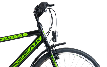 24 Zoll Kinderfahrrad cityfahrrad jungenfahrrad citybike 24" 21 Gang shimano schwarz grün -047 neu