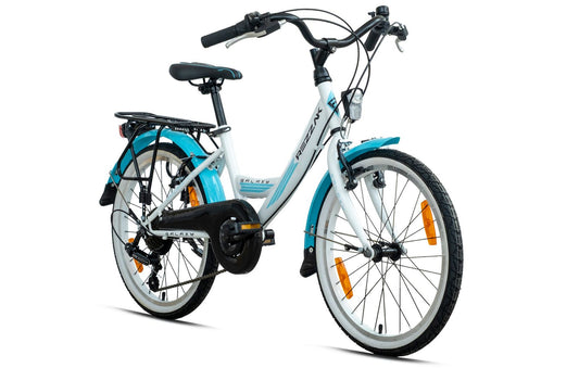 20 Zoll Kinderfahrrad Mädchenfahrrad 7 Gang Shimano RH 31cm Türkis Neu -085