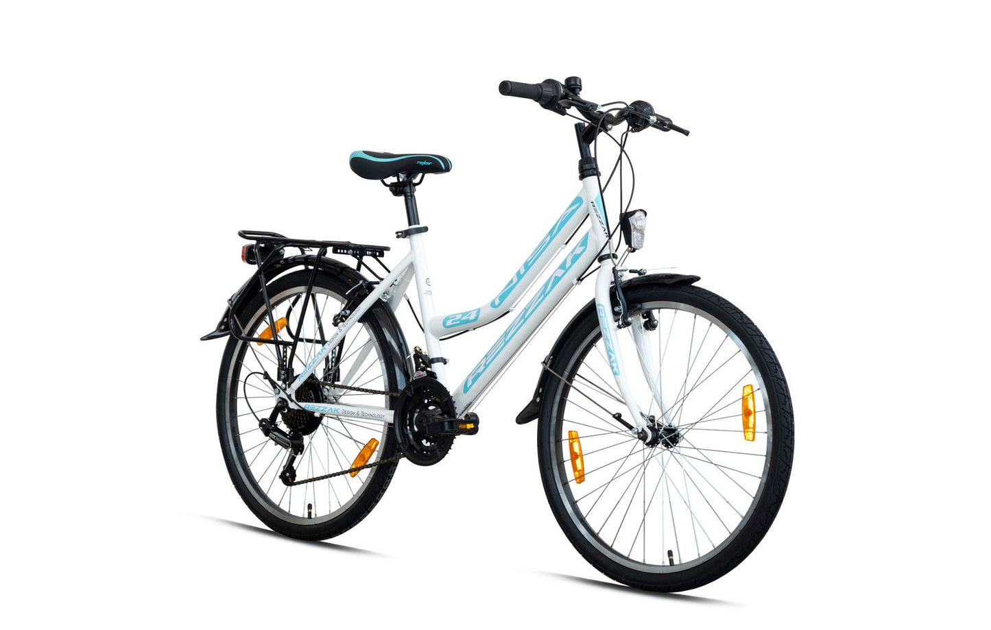 24 zoll Kinderfahrrad Mädchenfahrrad 24"Damen Cityfahrrad city bike Weiss türkis Neu