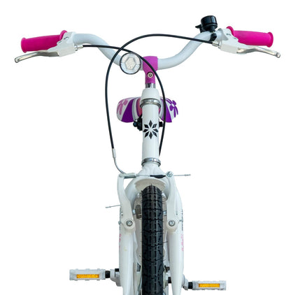 20 Zoll Kinderfahrrad Mädchenfahrrad  mit Rücktrittbremse Weiss-Pink Neu -081