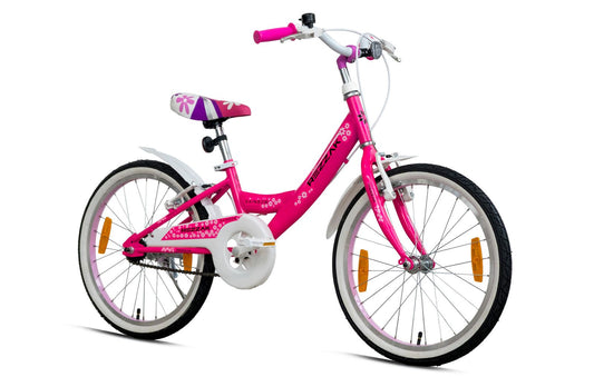 20 Zoll Kinder Fahrrad Mädchen Rad mit Rücktrittbremse Pink Neu -082