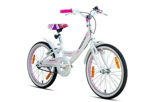 20 Zoll Kinderfahrrad Mädchenfahrrad  mit Rücktrittbremse Weiss-Pink Neu -081