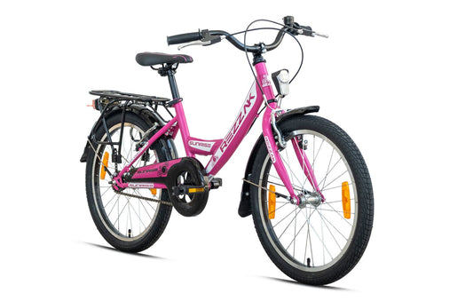 20 Zoll Kinderfahrrad Mädchenfahrrad City Bike Mit Rücktrittbremse RH 33 Pink Weiss Neu -044